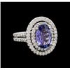 14KT White Gold 1.92 ctw Tanzanite and Diamond Ring