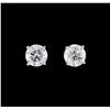 1.42 ctw Diamond Earrings - 14KT White Gold