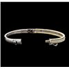 Image 3 : 0.72 ctw Diamond Bangle Bracelet - 14KT White and Yellow Gold