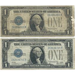 1928 $1 Silver Certificate Currency Lot of 2