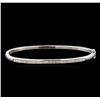 1.00 ctw Diamond Bangle Bracelet - 14KT White Gold