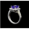 Image 4 : 14KT White Gold 2.41 ctw Tanzanite and Diamond Ring