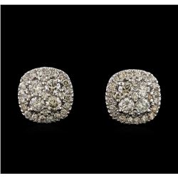 2.20 ctw Diamond Earrings - 14KT White Gold