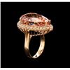 Image 4 : 20.71 ctw Morganite and Diamond Ring - 14KT Rose Gold