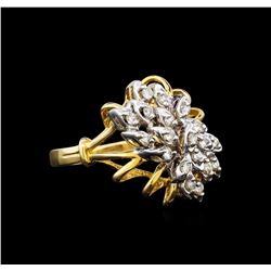 0.27 ctw Diamond Ring - 14KT Yellow and White Gold