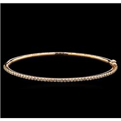 0.81 ctw Diamond Bangle Bracelet - 14KT Rose Gold