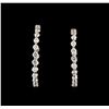 1.47 ctw Diamond Earrings - 14KT White Gold