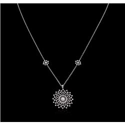 0.78 ctw Diamond Necklace - 14KT White Gold