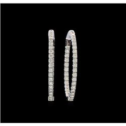 14KT White Gold 1.76 ctw Diamond Earrings