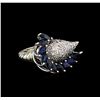 Image 1 : 14KT White Gold 1.90 ctw Sapphire and Diamond Ring