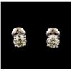 Image 1 : 14KT White Gold 1.21 ctw Diamond Solitaire Earrings