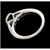 Image 3 : 0.90 ctw Tsavorite and Diamond Ring - 18KT White Gold