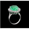 Image 4 : 10.69 ctw Colored Stone and Diamond Ring - 14KT White Gold