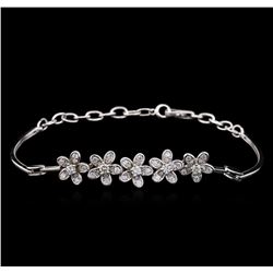 0.69 ctw Diamond Bracelet - 14KT White Gold