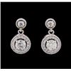 1.44 ctw Diamond Earrings - 14KT White Gold