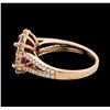 Image 3 : 1.73 ctw Tourmaline and Diamond Ring - 14KT Rose Gold