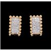 Image 1 : 0.75 ctw Diamond Curve Earrings - 18KT Rose Gold