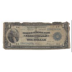 1918 $1 United States Federal Reserve Bank Note