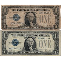 1928 $1 Silver Certificate Currency Lot of 2