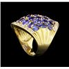 Image 4 : 14KT Yellow Gold 7.21 ctw Tanzanite and Diamond Ring