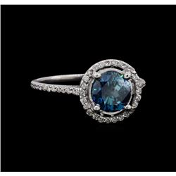 1.22 ctw Fancy Blue Diamond Ring - 14KT White Gold