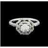 Image 2 : 14KT White Gold 0.95 ctw Diamond Ring