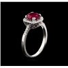 Image 4 : 1.12 ctw Ruby and Diamond Ring - 14KT White Gold