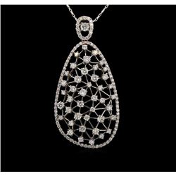 14KT White Gold 1.84 ctw Diamond Pendant With Chain