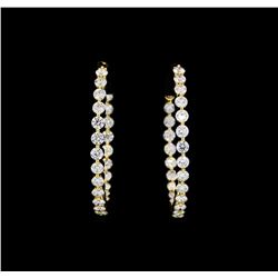 4.00 ctw Diamond Earrings - 18KT Yellow Gold