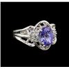 14KT White Gold 2.98 ctw Tanzanite and Diamond Ring