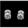 1.31 ctw Diamond Stud Earrings - 14KT White Gold