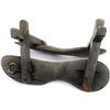 Image 1 : Wooden pack saddle painted black showing fair condition.