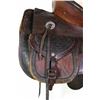 Image 3 : Square skirt saddle stamped Talabarterin Montezuma, Son. Nice original condition, 16" wide swells, 1