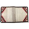 Image 1 : Nicely woven Navajo saddle blanket all naturals with red geometric pattern, fine condition, 30" X 48