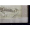 Image 2 : Original B&W panoramic of Ft. Meade SD depicting mounted soldiers in formation with the early barrac