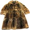 Image 1 : Old frontier full length fur coat with outside pockets, beaver fur trimmed collar and cuffs, wood bu