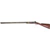 Image 1 : Wall hanger percussion double barrel shotgun 35" barrels and walnut stock, left side action non func