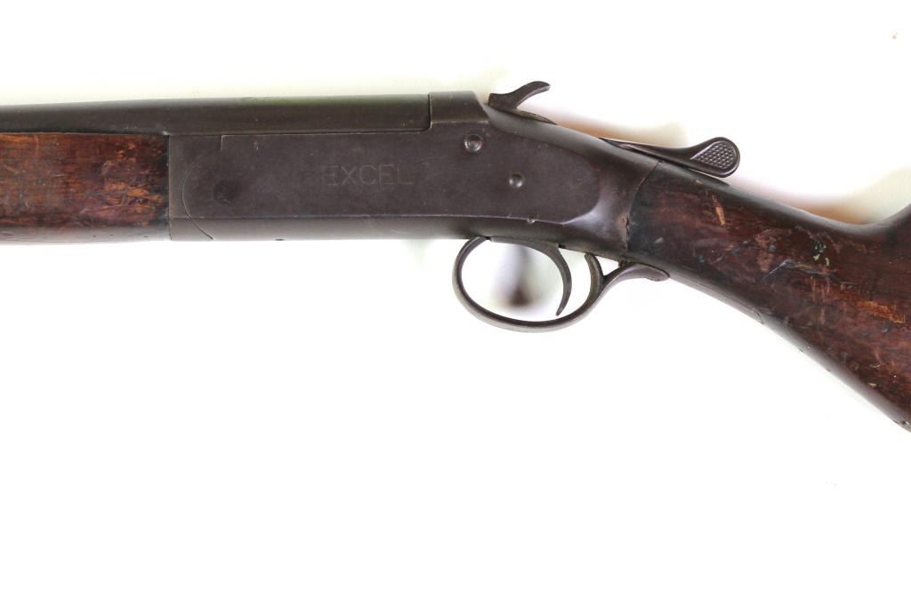 Excel single shot 20 ga. SN 7556 shotgun with 28" barrel, dark natural