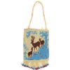 Image 1 : C. 1900-1920's beaded pictorial bag 7 1/2" long, show good condition.