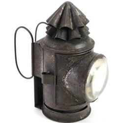 Civil war period carry lantern, 6 1/2" tall, very good condition, wire handles, lens and burner inta
