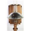 Image 1 : Vintage wall mount gas lamp for ship or train car, chimney and spring loaded support broken at the b