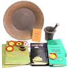 Image 1 : Misc. collection of Homestake Mining items includes safety award, books, gold pan, mortar with pesta