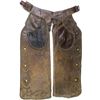Image 1 : Classic cowboy chaps unmarked, heavily spotted with alot of cowboy use.