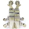 Image 1 : Single mounted pair short shank spurs unmarked, 1 1/2" shanks, 1" heel bands.