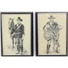 Image 1 : Collection of 2 framed images of civil war soldiers, image 10" X 15", by Bob Dale.