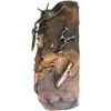 Image 1 : Lot of 3 includes Old pair buffalo leather batwing chaps showing heavy cowboy use, unmarked, stainle