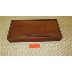 Rectangular Lined Wooden Box w/ Lid - Approx. 17"