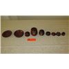 Image 1 : 9-Piece Miniature Wood Bowl Set w/ Painted Aloha Hawaii State Crest