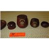 Image 3 : 9-Piece Miniature Wood Bowl Set w/ Painted Aloha Hawaii State Crest