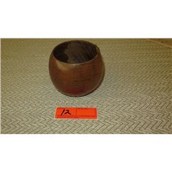 Koa Wood Calabash Bowl - Approx. 4" H, 3.5" dia